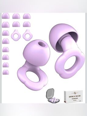 6 Pairs Of Ear Plugs For Sleeping 35dB Noise Cancelling Soft Reusable Lavender